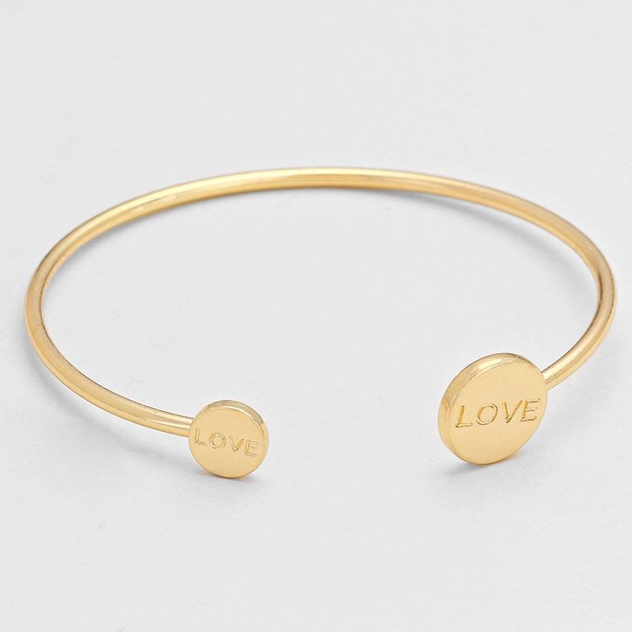 Brand new LOVE Engraved Gold Tone Bangle (1 of 1)