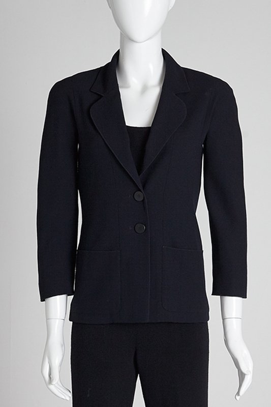 Chanel 2-Button Black Wool Blazer (4/34) (1 of 1)