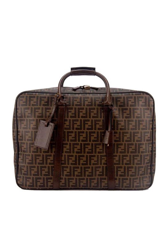 New Fendi Zucca Logo Carryon Overnight Luggage Suitcase (1 of 7)
