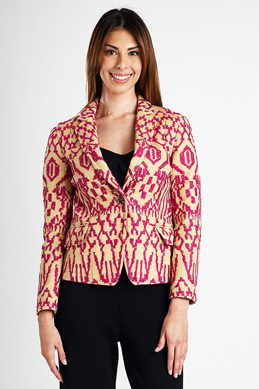 YSL Yves Saint Laurent Tan & Pink Jacket (2/34) (1 of 1)