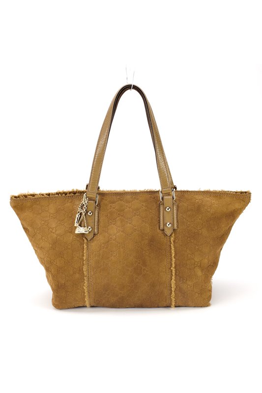 Gucci Shearling Logo Bag With Leather Handles (1 of 5)