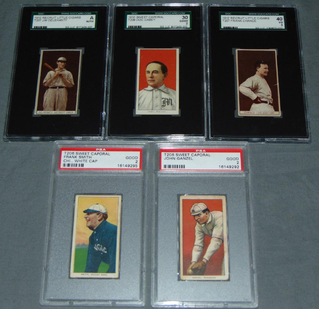 Lot of Five Graded Baseball Cards. (1 of 4)