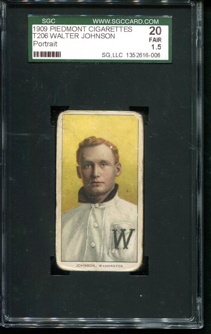 T-206 Walter Johnson Portrait Graded. (1 of 2)