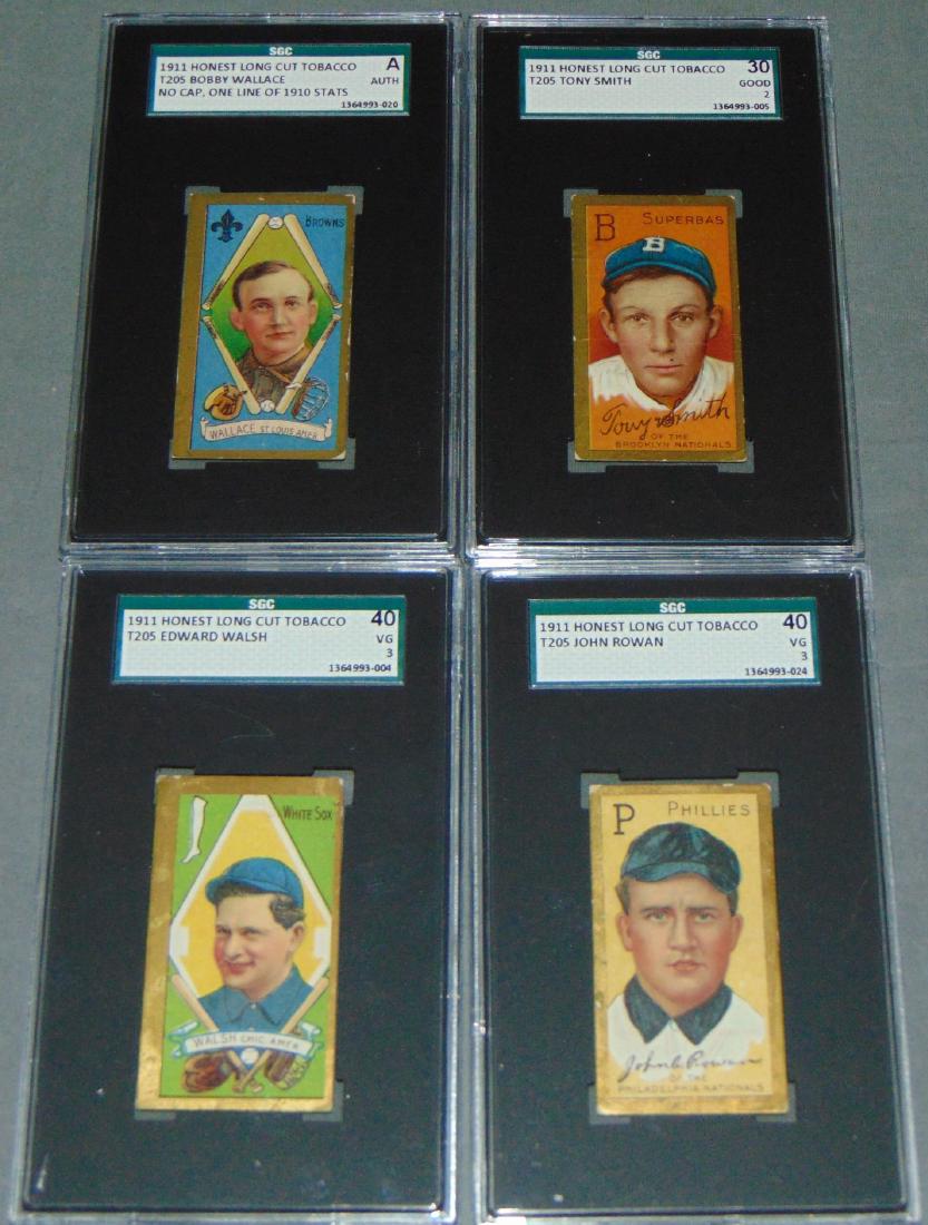 T-205 Card Lot Graded. (1 of 6)
