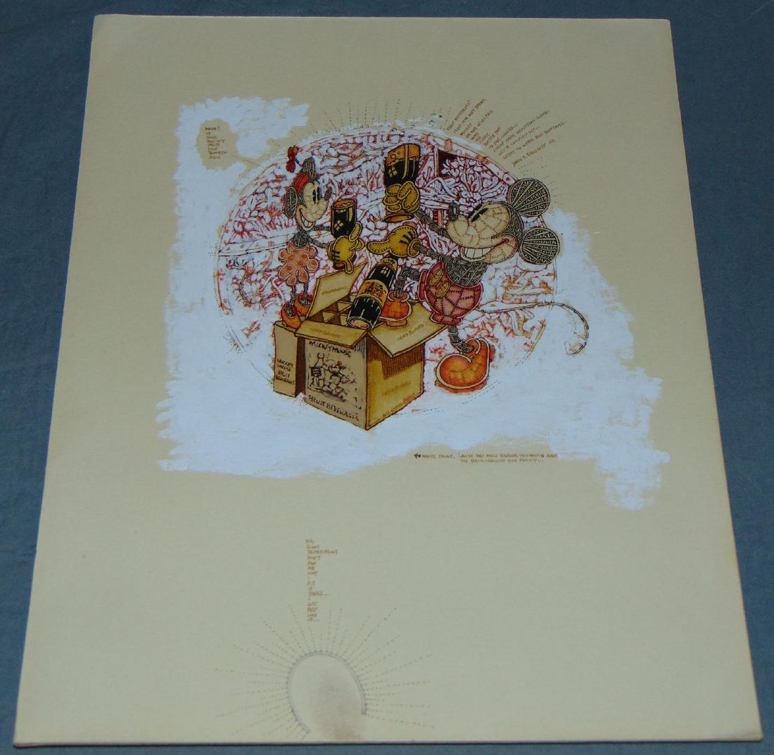 John S. Fawcett, Orig Disney Mixed Media on Board (1 of 3)