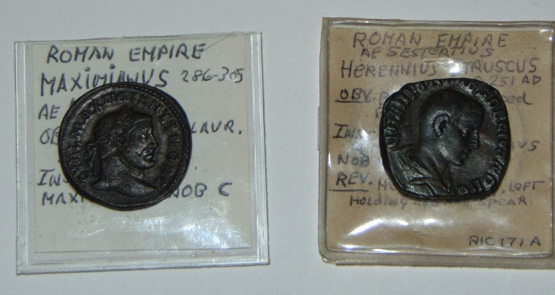 Lot of Two Ancient Roman Coins. (1 of 5)