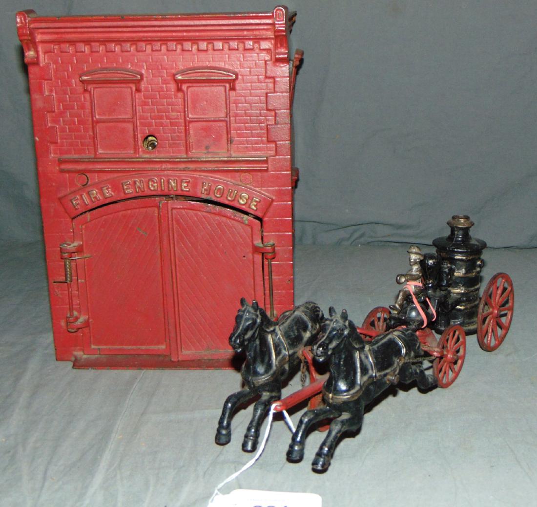 Scarce Ives Fire House & Pumper (1 of 7)