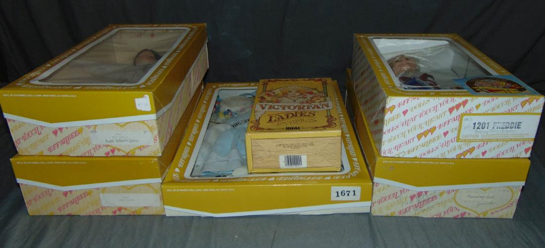 Effanbee Doll Lot.: Includes 4 MIB Dolls and 1 MIB outfits.
