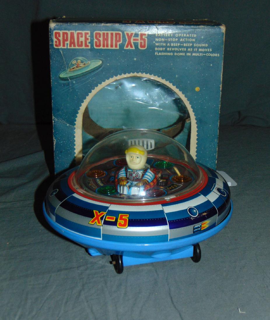 Boxed Battery Operated Space Ship X-5, Japan (1 of 6)