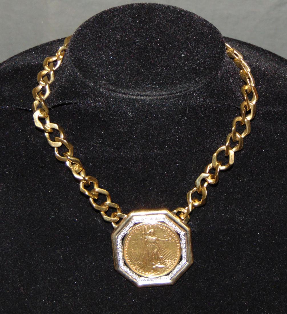Custom $20 Double Eagle with Coin Necklace. (1 of 3)