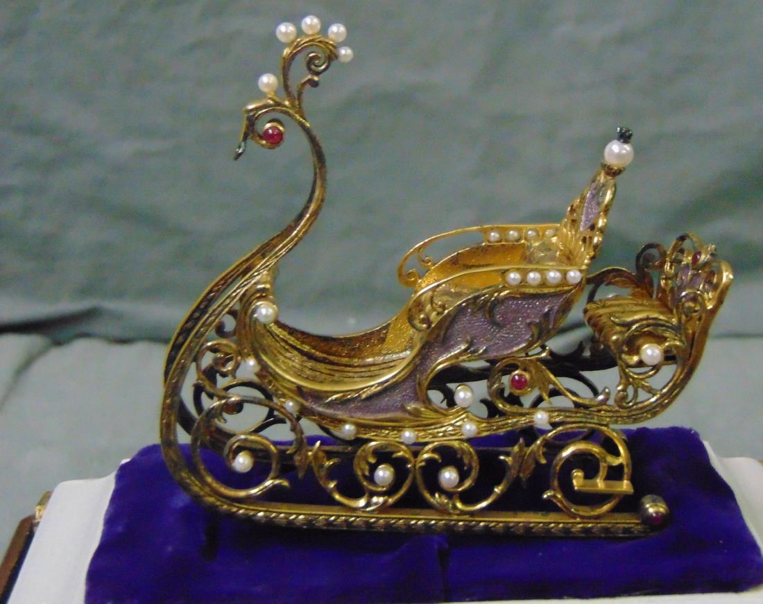 House of Faberge Imperial Jeweled Sleigh (1 of 6)