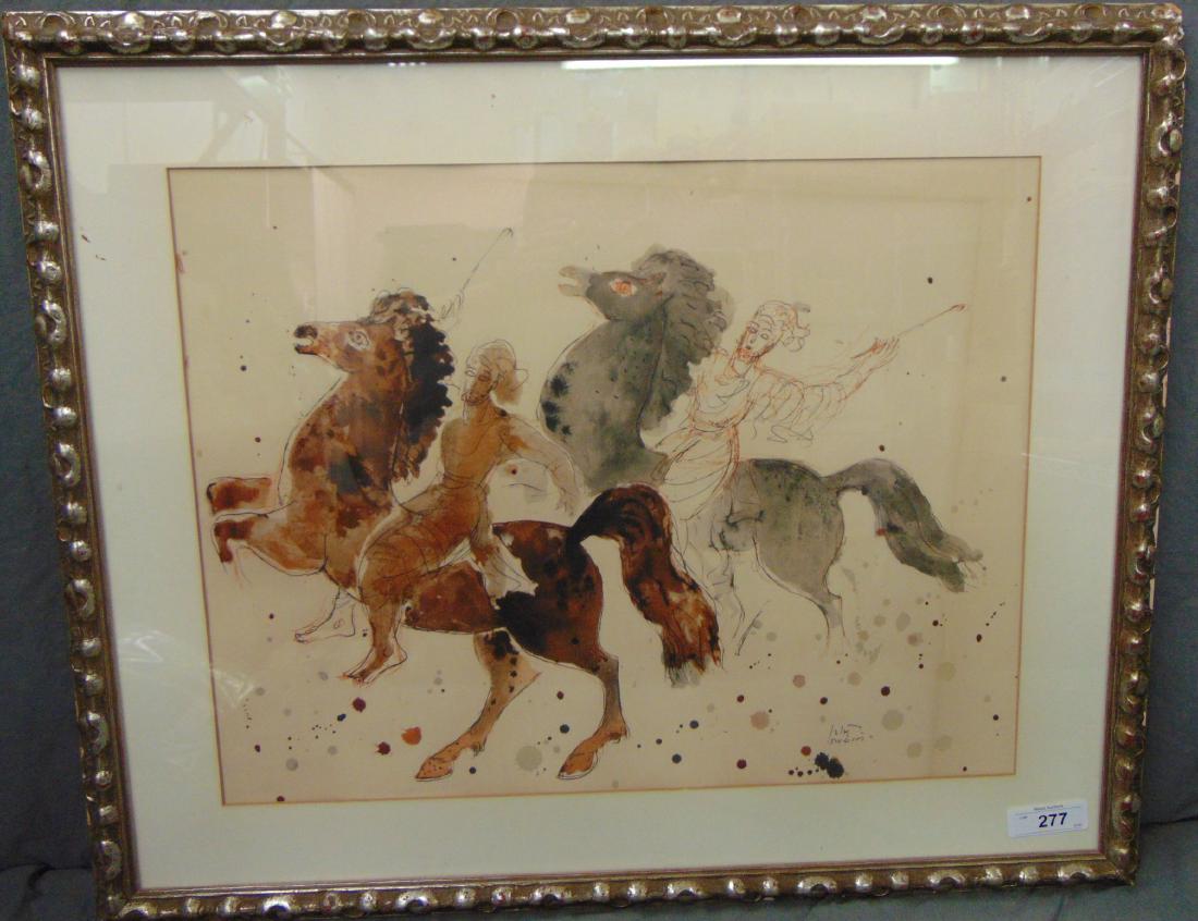 Reuven Rubin Print, Men on Horseback (1 of 5)
