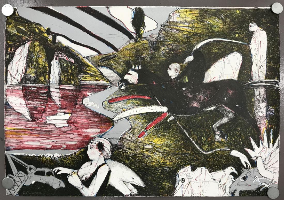 James G. Davis, Signed Litho "Headless Horseman" (1 of 5)