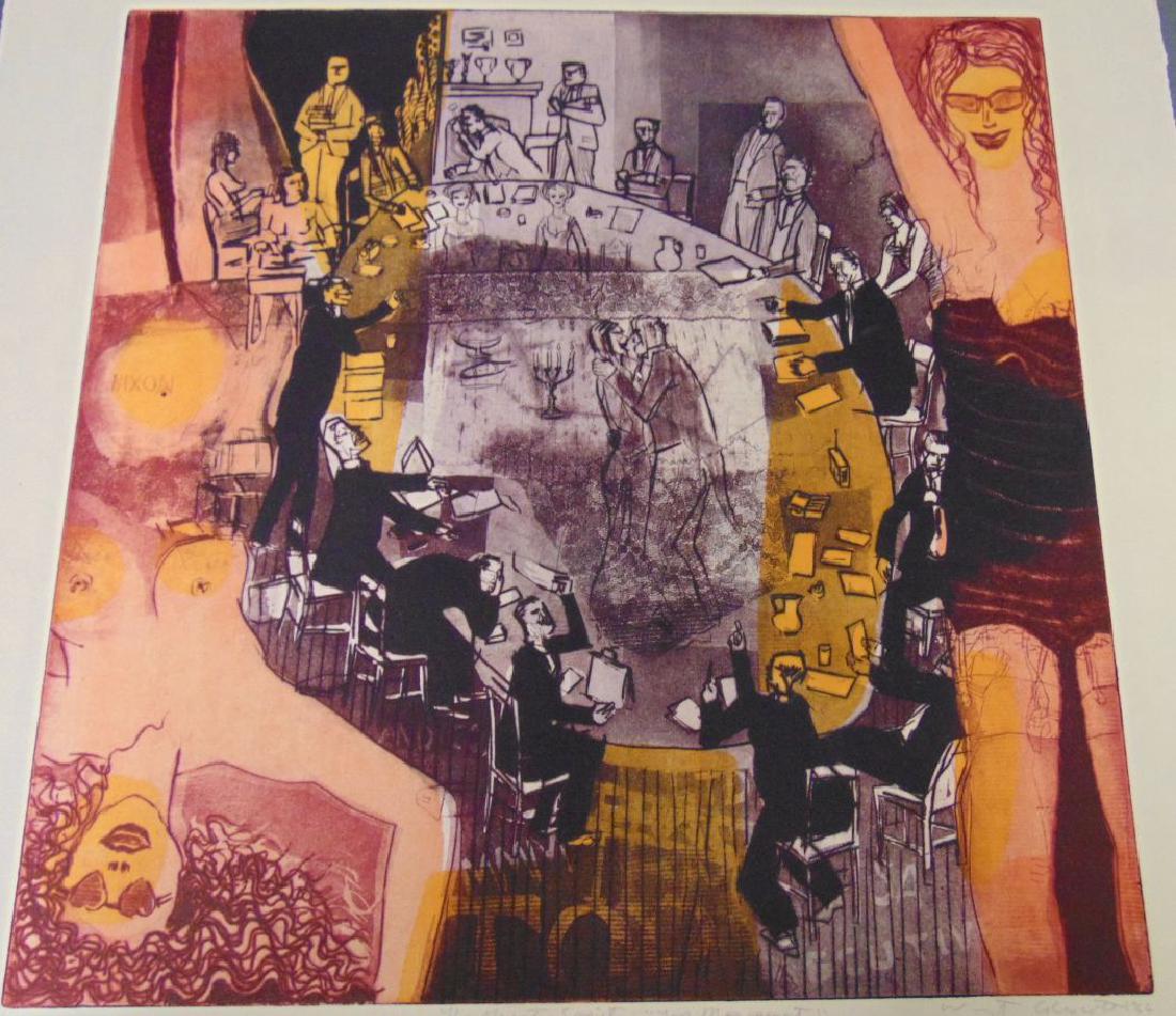 Warrington Colescott, Signed Colored Etching (1 of 6)