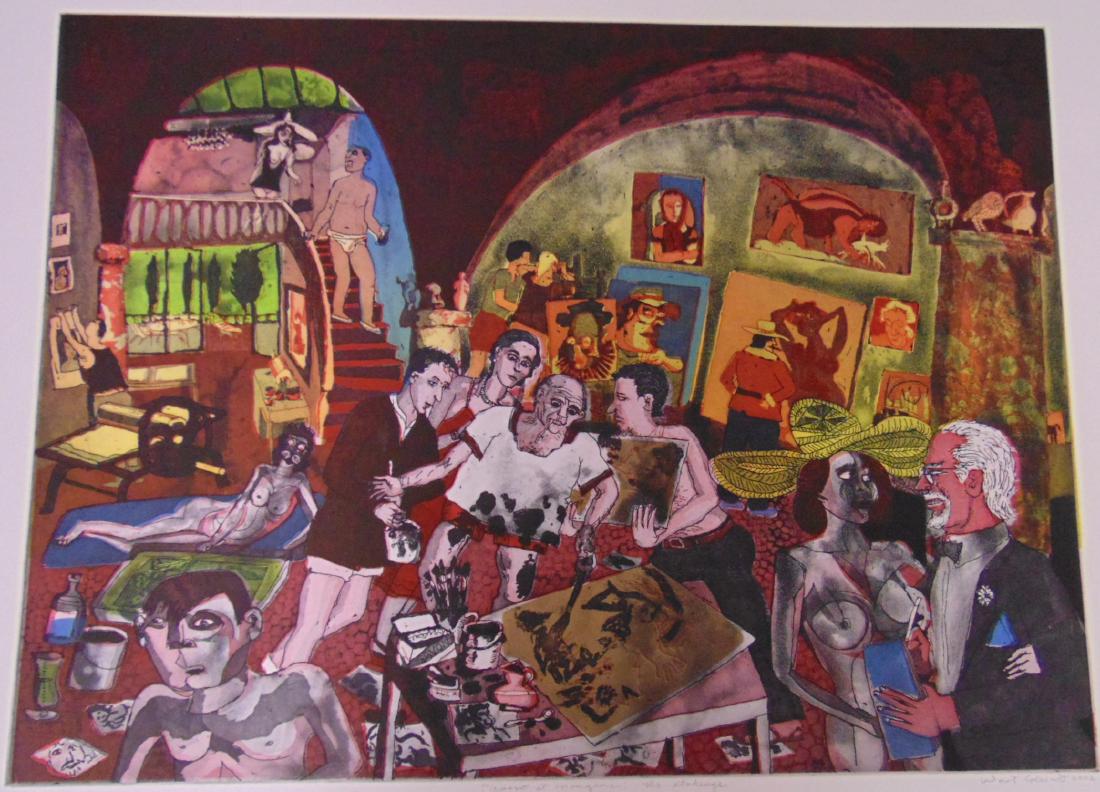 Warrington Colescott, Signed Colored Etching (1 of 5)