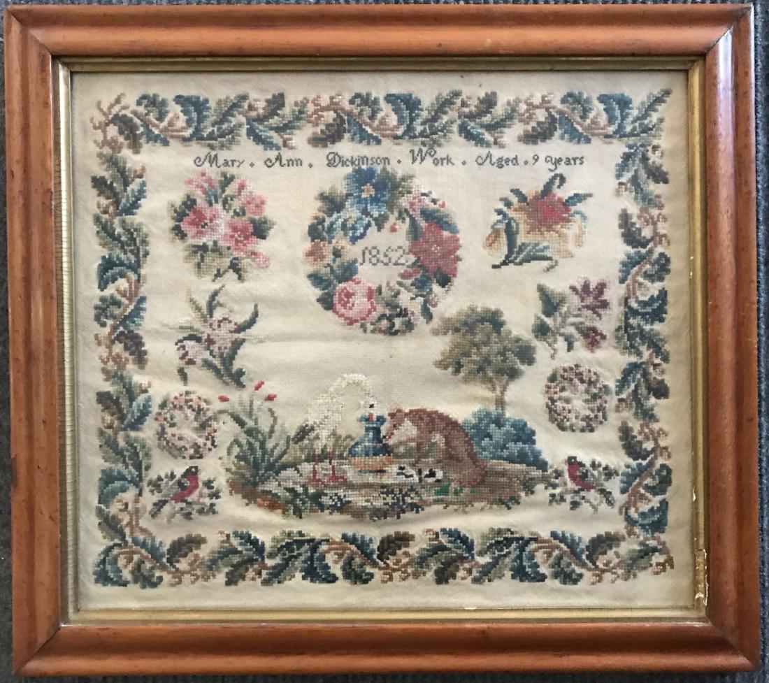 19th Century Needlepoint. 1862. (1 of 3)