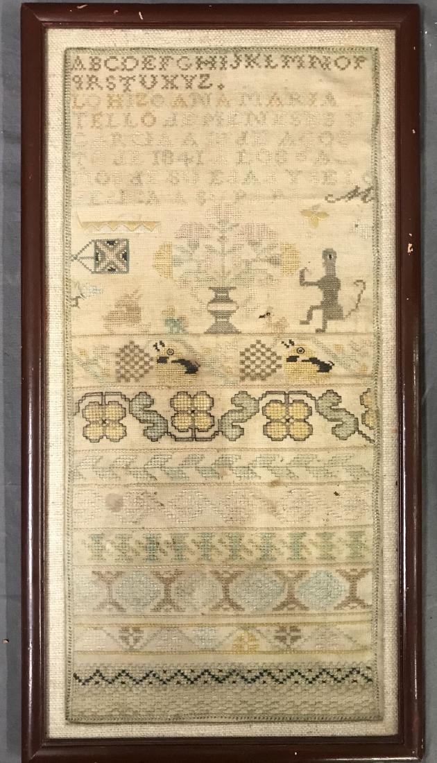 19th Century Sampler. Spanish. (1 of 4)