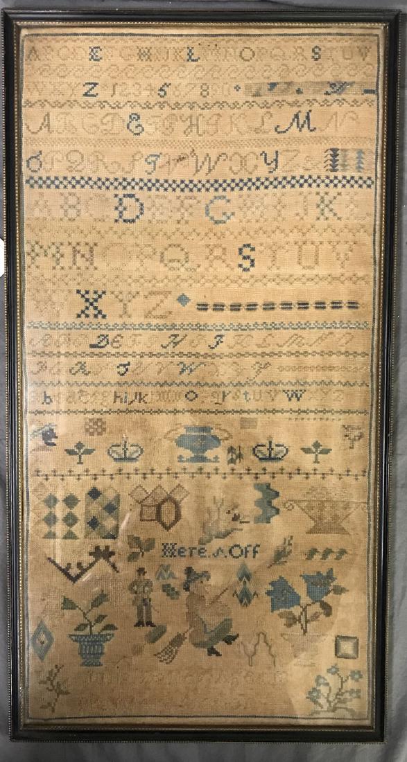 19th Century Sampler. (1 of 4)