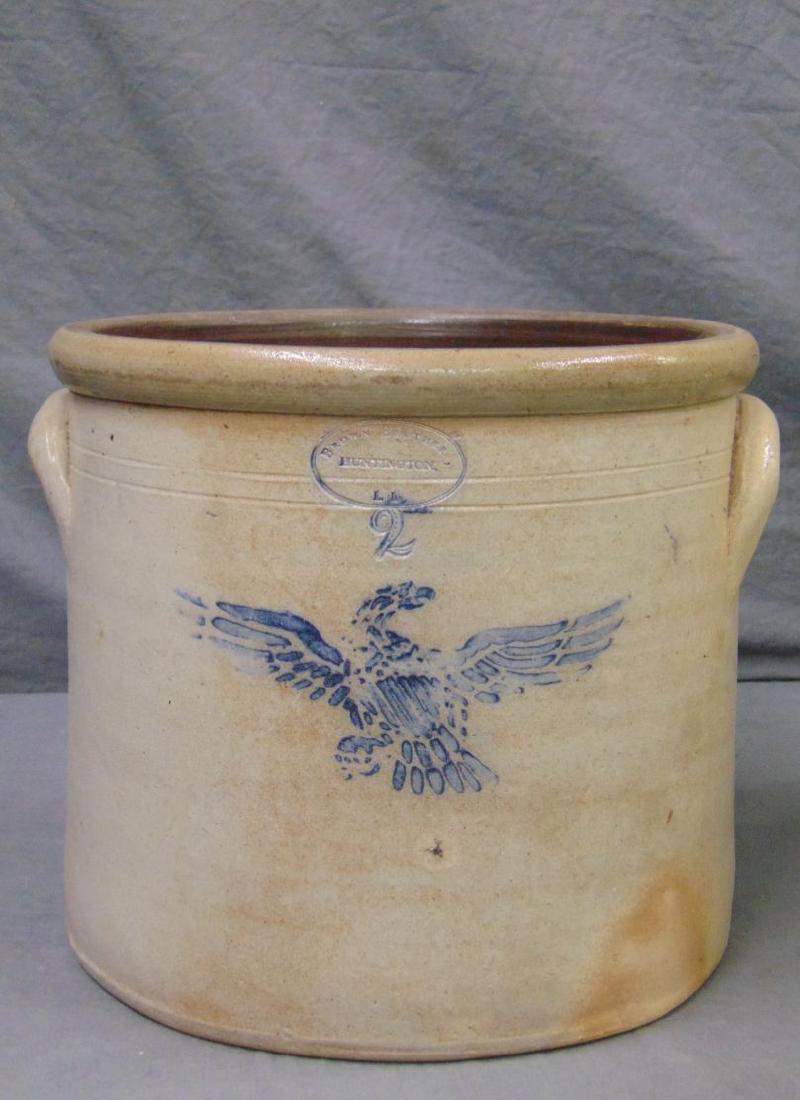 Brown Brothers Stoneware Crock Two Gallon. (1 of 6)