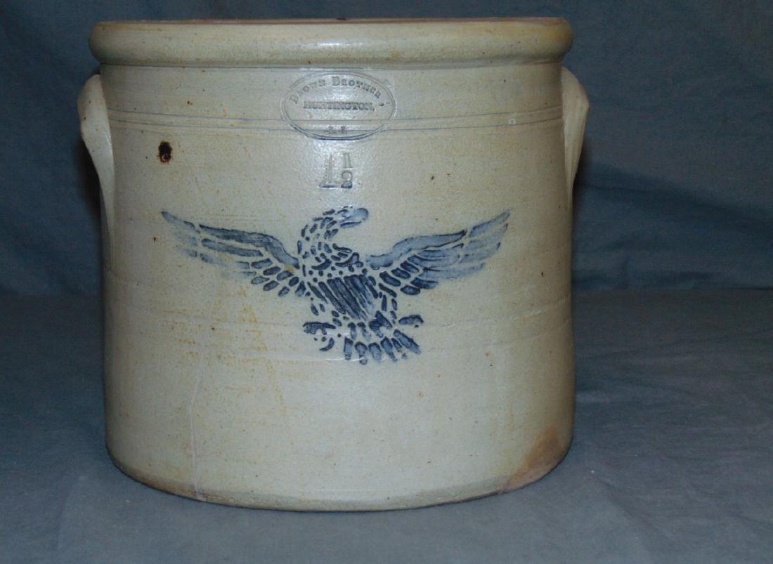 Scarce 1 1/2 Gallon Brown Brothers Crock. (1 of 6)