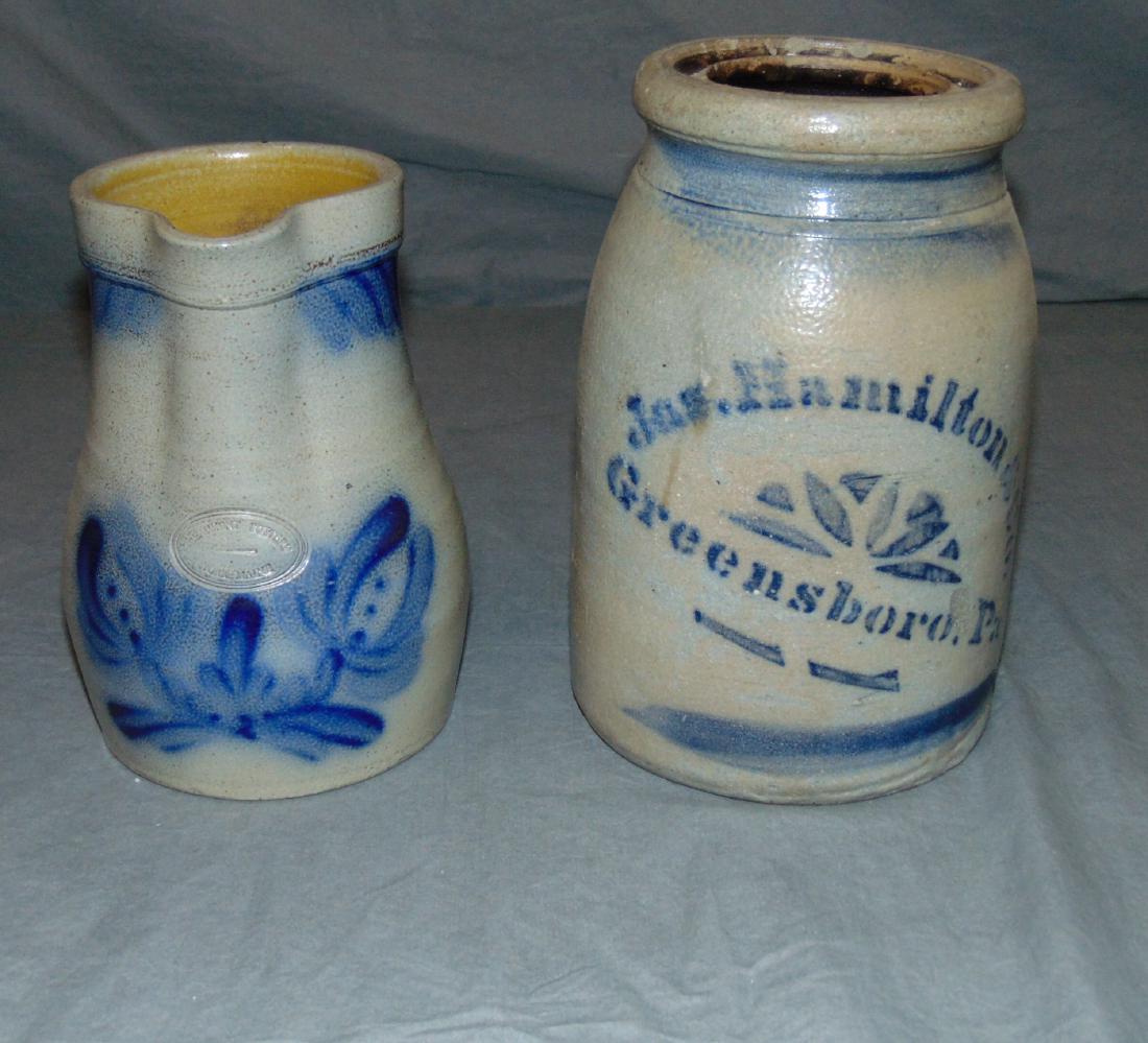 Two Piece Stoneware Lot. (1 of 8)