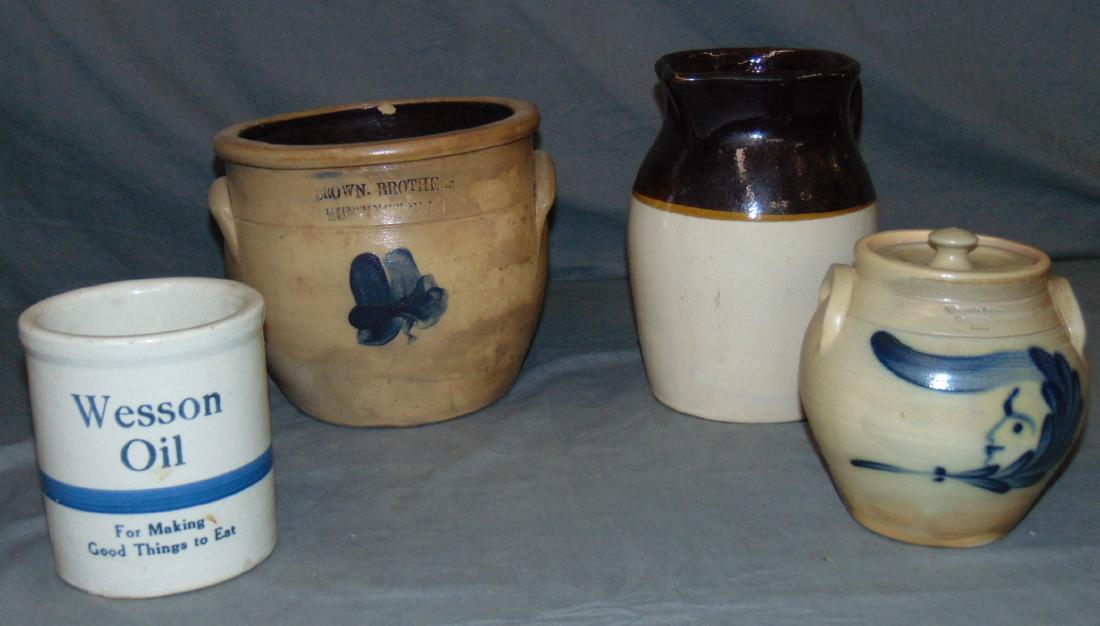 Four Piece Stoneware Lot. (1 of 11)