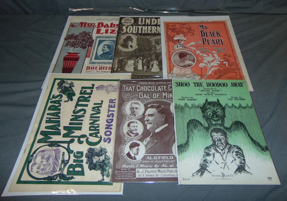 Black Americana Theme Sheet Music, Lot of 6 (1 of 4)