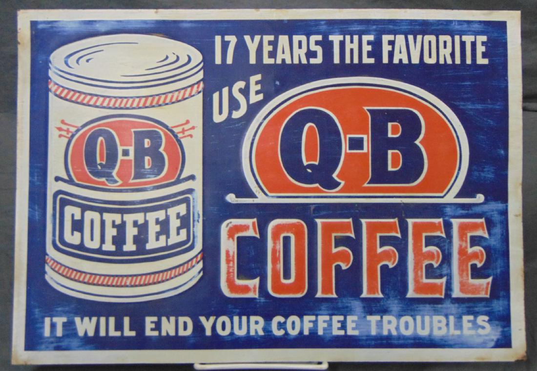 Q-B Coffee Advertising Sign. (1 of 4)