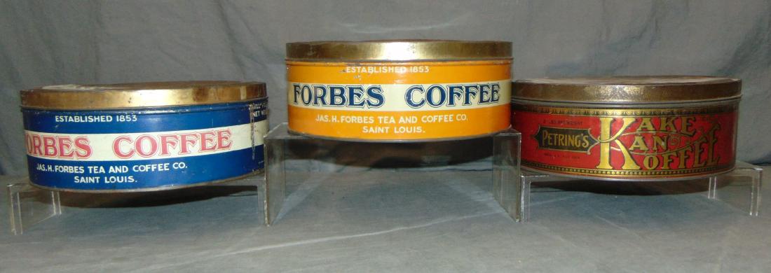 Lot of Three Round Three Pound Coffee Tins. (1 of 11)