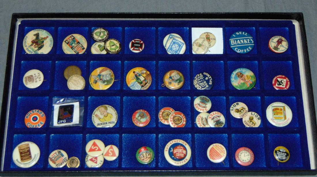 Spectacular Coffee Pin Back Button Lot. (1 of 4)
