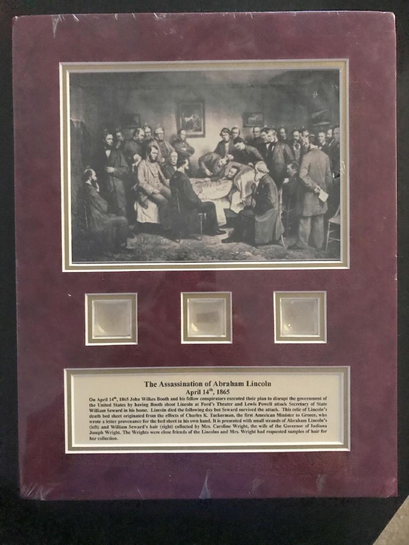 Lincoln Assassination Deathbed Relic & Hair Sample (1 of 3)