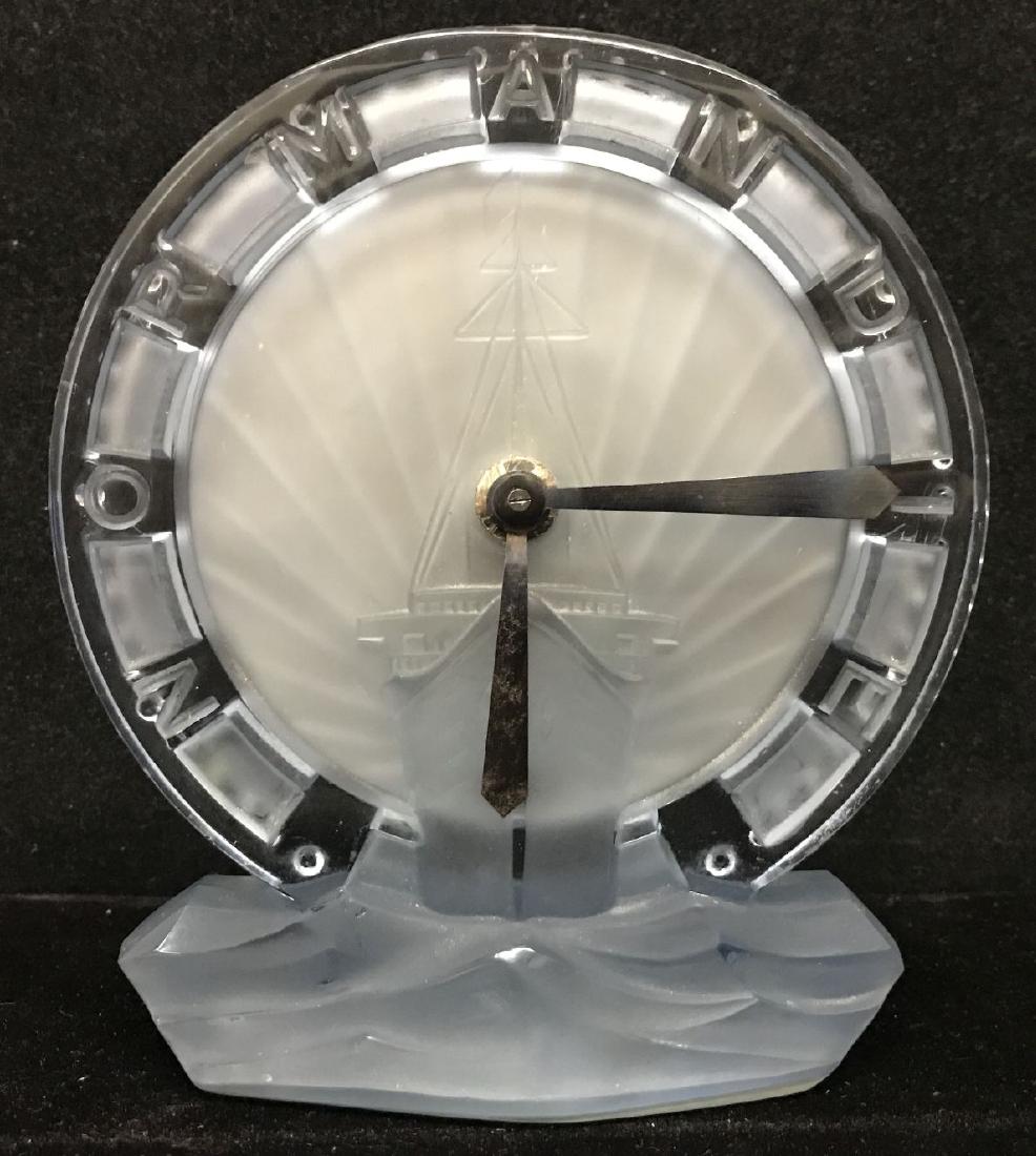 Rare, SS Normandie Maiden Voyage Glass Clock, 1935 (1 of 4)