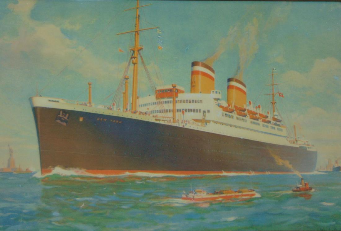 Hamburg American Line, SS New York Print (1 of 4)