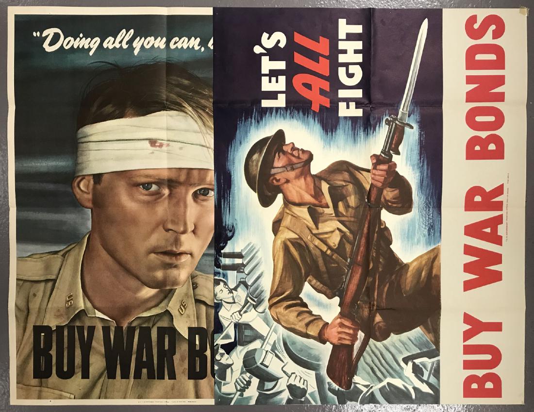 (2) WW2 Buy War Bonds Posters (1 of 5)