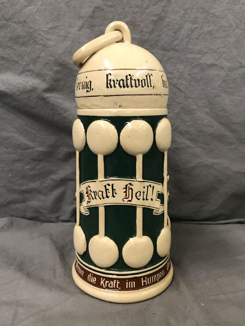 Antique German Beer Stein, Dumbbell Weights (1 of 4)