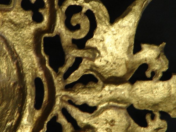 PAIR ANTIQUE BRONZE GRIFFON SCONCES - 6