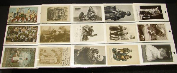 30 MISCELLANEOUS POSTCARDS: INCLUDES KITTENS, ROLLER SKATING, BEARS, FANTASY CARDS, APES, ETC. GREAT IMAGES. MUST EXAMINE.