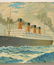 2132: VINTAGE OCEAN LINER PRINT R.M.S. AQUITANIA - 3