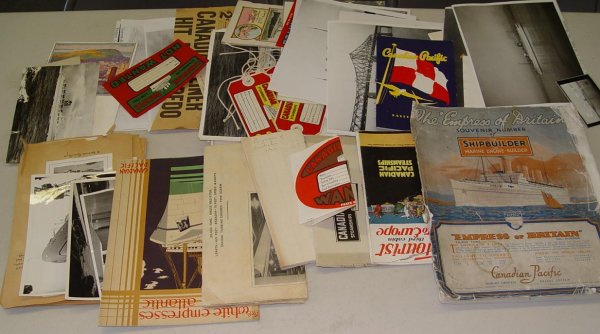 CANADIAN PAC. OCEAN LINER PAPER EPHEMERA LOT