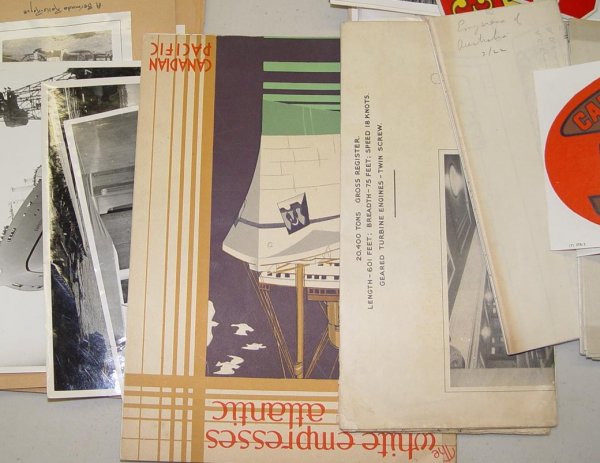 CANADIAN PAC. OCEAN LINER PAPER EPHEMERA LOT - 2