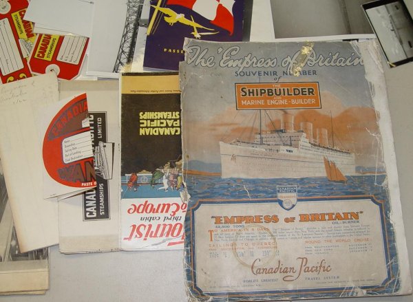 CANADIAN PAC. OCEAN LINER PAPER EPHEMERA LOT - 3
