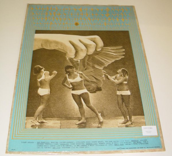 FAMILY DOG POSTER 75-1 MOBY GRAPE: APPROX. 20 X 14 MOBY GRAPE, CANNED HEAT, VANILLA FUDGE - AVALON BALLROOM - ARTIST:VICTOR MOSCOSO 1967- NO. 75-1.