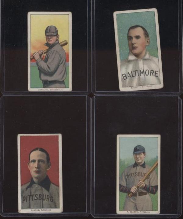 BASEBALL T-206 LOT OF FOUR CARDS.