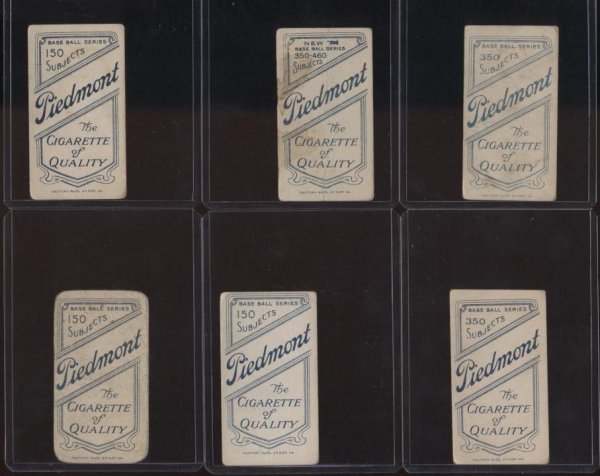 BASEBALL T-206 LOT OF SIX CARDS. - 8