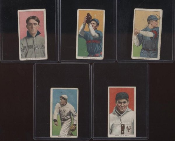 BASEBALL T-206 LOT OF FIVE.