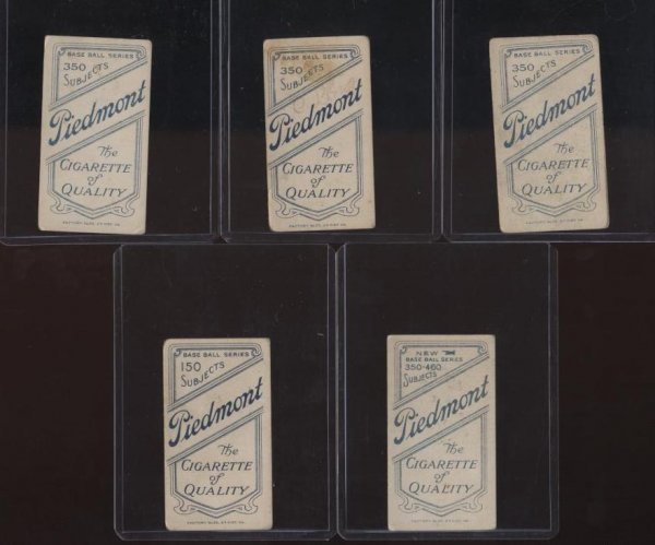 BASEBALL T-206 LOT OF FIVE. - 7