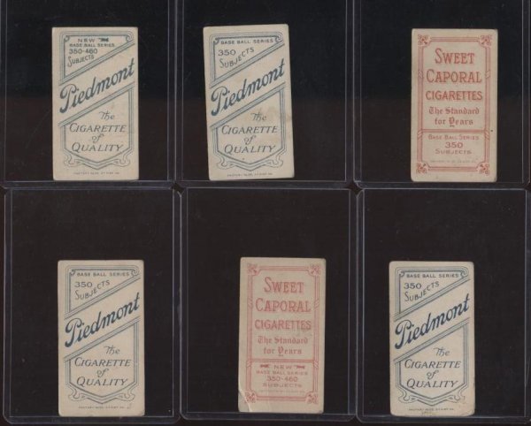 BASEBALL T-206 LOT OF SIX CARDS. - 8