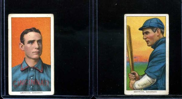 BASEBALL T-206 LOT OF TWO GRIFFITH.