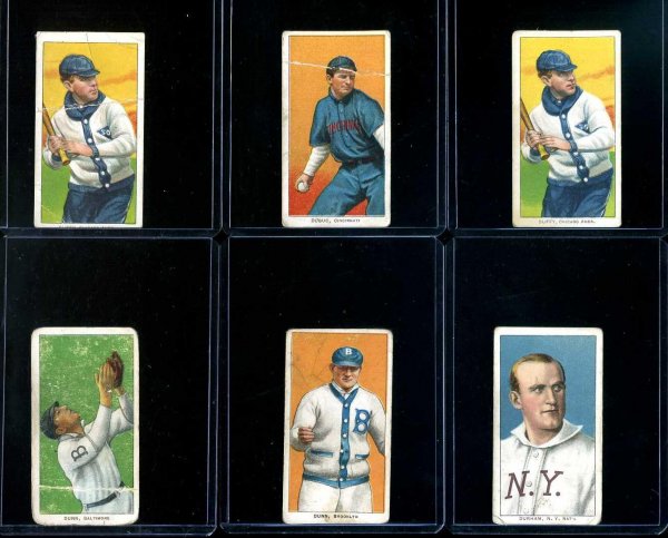 BASEBALL T-206 LOT OF SIX CARDS.