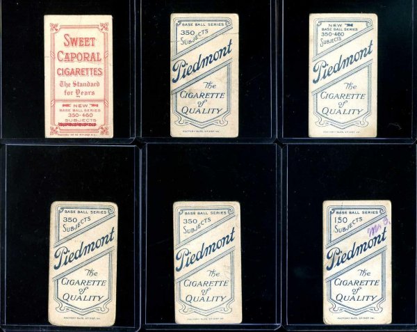 BASEBALL T-206 LOT OF SIX CARDS. - 8